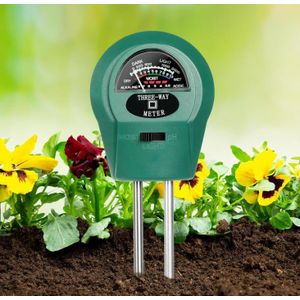 3-In-1 Multifunctional Soil Meter, Soil Moisture Meter, Soil And Water Conservation Tester, Soil PH Tester, Land Tester - Green