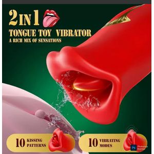 Vibrator MOUTH SOFT LIPS Intense Puss-y Deep Licker and Sucker Sex Toy for Women