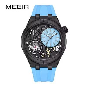 Megir  Original Quality & Multi Function Blue Chronograph Wristwatch For Classy Men