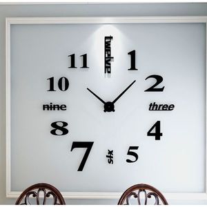 DIY Large Mode Design Decal 3D Clock 130CM