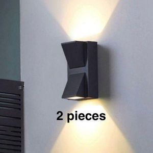 2PCS Modern LED k light Wall Sconce – Waterproof Up & Down Wall Light for Indoor & Outdoor Decoration
