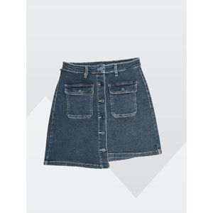 Super quality girls luxury cargo stretch jeans mini skirt