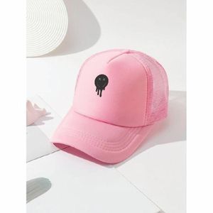 Drippy Emoji Trucker's Facecap - Baby Pink