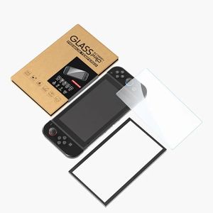 Nintendo Switch OLED 3D 9H Tempered Glass Screen Protector Anti-Shock Anti-Fingerprint Waterproof for Game Console