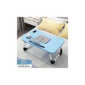 Adjustable Foldable Laptop & Bed Side Table- BLUE