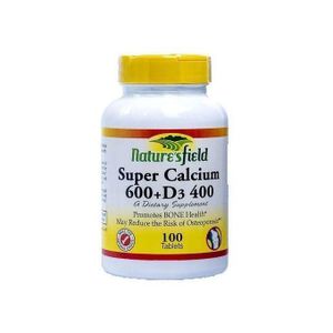 Nature'S Field Super Calcium 600mg + D3 400IU - 100 Tablets