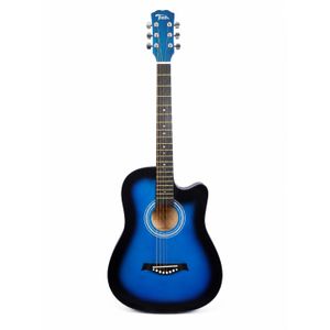 38-inch cutaway acoustic guitar -Blue burst finish 