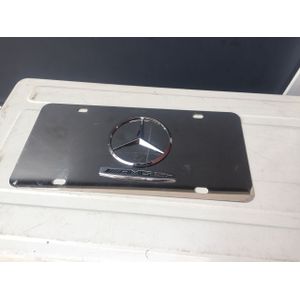 Amg Mercedes LOGO Chrome Stainless Steel License Plate