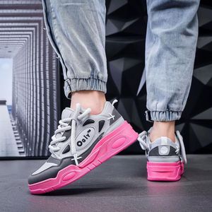 OGIY™ Unisex Leather & Mesh Sneakers Rosy Red Comfort Edition (ENN196RR)