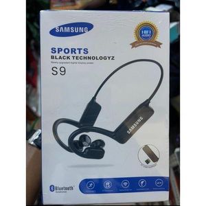 Samsung Neck Bluetooth 5.3 With Noise Cancellation & Battery Percentage Display - Wireless Neckband / Neck Hanging , Noise Cancellation Bluetooth Earphone, Headphone, Headset. - Black