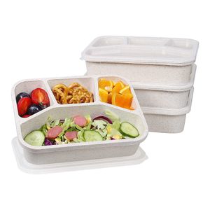50pcs 48oz Meal Prep Round Containers 3 Compartment w/Lids Food Storage 25  set