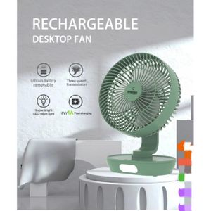 Iwin Rechargeable Table Fan with led light 8inches Iwin 8008-1