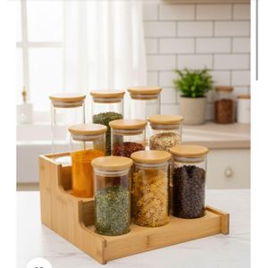 3 Tier Glass spice jar 