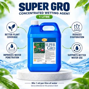 Neofil3D Super Gro 1 Litre Super Gro Plant Growth Wetting Agent for Soil Penetration and Water Efficiencyy