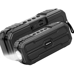 HENIN Boomi 4 Portable Bluetooth 5.0 Speaker with Torch, 5W Extra Loud, 1.5H Fast Charge, FM Radio, USB, TF Card, Lanyard for Outdoor Home