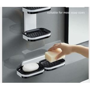 Wall mounted 2 in 1 soap holder 