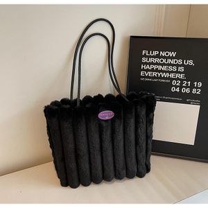 Black Fluffy Hand bag for Ladies