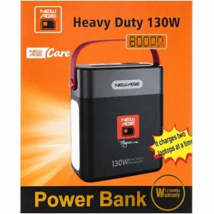 New Age 80000mAhh 130W Super-Fast Charging Heavy-Duty AI Type-C Input and Output Laptop Power-Bank RH018