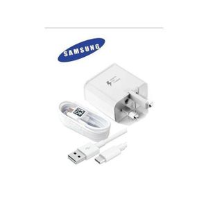 Samsung Adaptive Fast Charging Wall Charger (15W, USB-A) with USB-C Cable – UK 3-Pin Plug