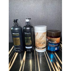 Ors 4 in 1 wig revamping combo - Tresseme Shampoo, Tresseme Conditioner, Colisi Keratin Treatment Milk, Keratin Creamy Mask.