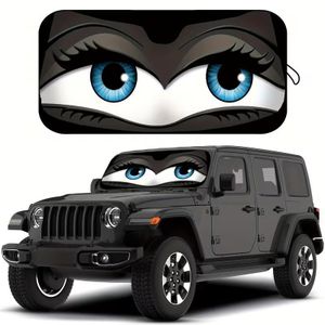 Foldable Car Windshield Sunshade, Summer Fun Car Accessory, Protects Car Interior from Sunlight, UV Rays, And Heat, Keeping It Cool, Making Your Vehicle Look More Fun. Suitable for Most Sedans And Small Suvs