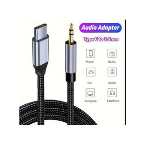 Type C To 3.5mm Aux Cable - Speaker Cable, Audio Cable For Car, Headphone, USB C Converter. For All Type C Enabled Device Converter For Macbook IPad IPod For Smartphone 3.5mm To USB C Audio Extension Cord