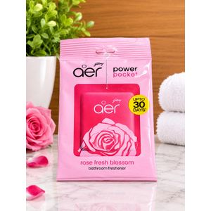 Godrej aer Power Pocket Bathroom Freshener – Rose Fresh Blossom