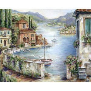 Framed Serenity Painting River Artwork Picture HD-MO10