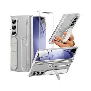 Samsung Fold 6 transparent case with stand and holder