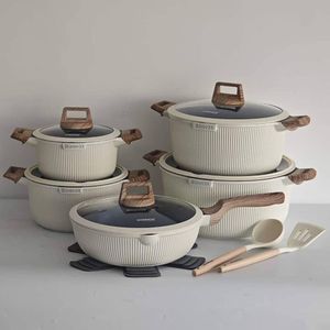 High Quality Non-Stick Granite Cookware Pot Set – Durable, Scratch Resistant, and Elegant