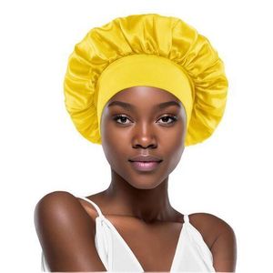 Capstore Large Satin Bonnet for Sleeping - Silk Hair Cap with Wide Elastic Band for Braids, Wigs & Natural Hair Protection