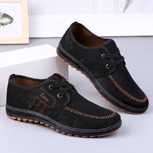 Men's Sneakers Breathable Casual Shoes Business Formal Sneakers Anti-Slip Wear-Resistant-Black