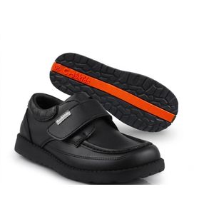 Crabkids Black boys scratch resistant school/Occasion/ Formal shoes