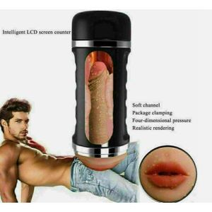 Male Masturbator Fully Automatic Stroker Powerful Strong Thrusting Electric Masturbation Cup Sucking and Clamping, 3D Realistic Vagina Vibrating Piston Hand Free Sex Toys Multiple Mode, Vibration Blowjob Machine, Men Masturbation Cup, Adult Sex Toys