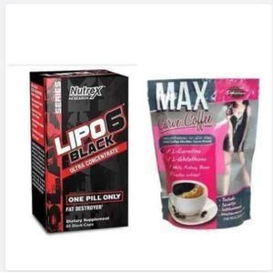 Nutrex Lipo 6 Black Ultra Concentrate Fat Destroyer WEIGHT LOSS + Max Curve Coffee