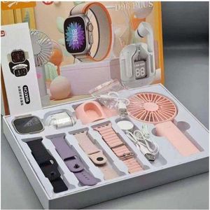 D96 Plus SmartWatch Amoled Display With mini Fan, earbuds and multiple straps for iPhone & Android