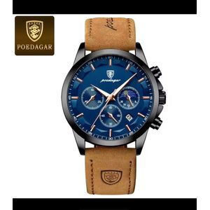POEDAGAR POEDAGARLuxury Blue Dial Watch – Refined Style with a Modern Edge
