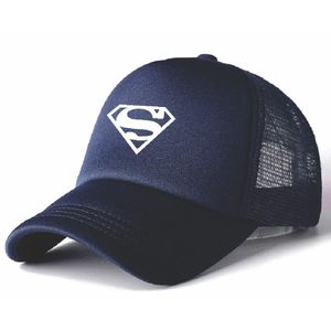 Men's Superman Trucker's Facecap - Navy Blue