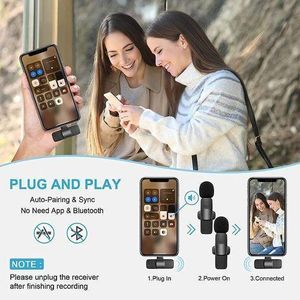 K9 Dual Wireless Microphone TYPE-C Android IPhone IOS Wireless Lapel Microphone
