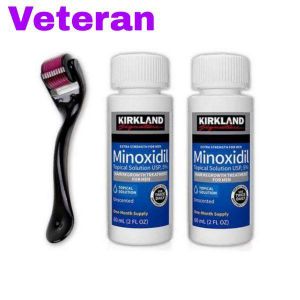 Kirkland Minoxidil 5% Hair Regrowth For Men 2-months Supply And Dermaroller Tool