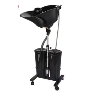 Professional quality salon Electric hairdresser standing washing hair basin shampoo with 2 bucket working station salon 