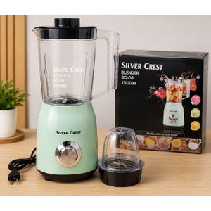 Silver Crest Professional Multifunction Blender with Grinder - Heavy Duty Smoothie & Juice Maker - 2-Speed + Pulse