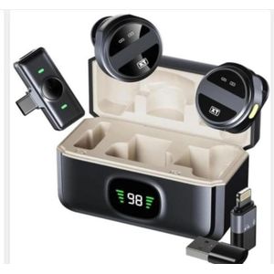High Quality New Q8 mic with charging case Magnetic Buckle Affordable Wireless Microphone Lavalier Clip-On Microphone for Professional Content Creators for PC, iPhone, Andriod, Record Interview, Vlogs, Mic, skit, interview, broadcast, podcast, comedy