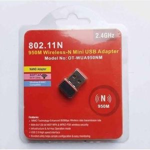 802.11N Wireless N Mini USB Adapter 2.4GHz 950Mbps – High-Speed Wi-Fi Receiver for Laptop, Desktop PC & Computer