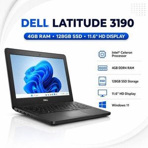 DELL LATITUDE 3190, INTEL CELERON,4GB RAM/128GB SSD WINDOW 10 PRO+USB LIGHT