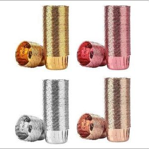 100pcs Cake Or Pastry Foldable Foils Containers-Package Cake