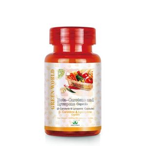 Green World Beta-Carotene & Lycopene – Eye & Antioxidant Support – 500mg – 60 Caps