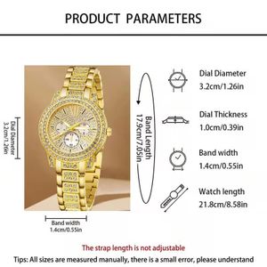 Elegance Gold Luxury Square Ladies Wrist Watch For Women