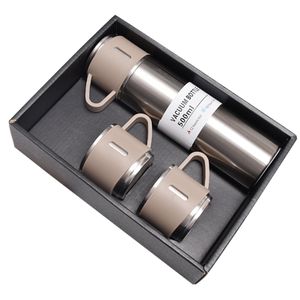Stainless Steel Water Bottle with 3 Cups 