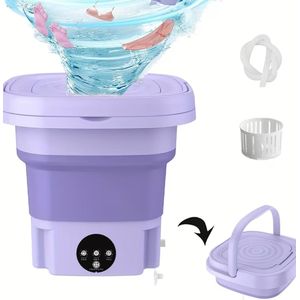 Clo Washing Machine, Cleaning Machine, Washing Bucket, Washing And Drying All-In-One, IPX4, Multi-Function, Foldable, Dryable, Suitable for Underwear, Underpants, Socks And Small Clothes, Dormitory, Family